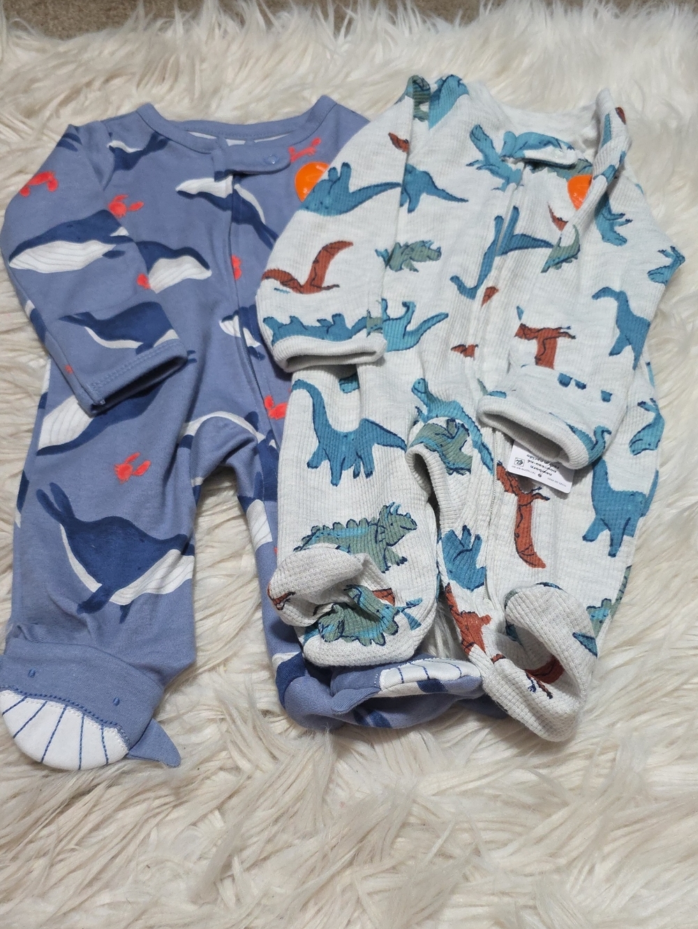 (2) NWT Carter's Just One You Footed Onesie Pajamas- Newborn